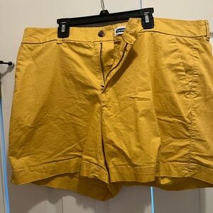 Old Navy yellow shorts, 5” inseam